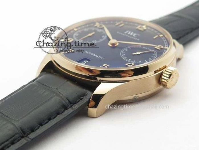 MIROTIME 0715 Portuguese Real PR RG IW5007 ZF 1:1 Best Edition Black Dial On Black Leather Strap A52010 V FreshLook 7304